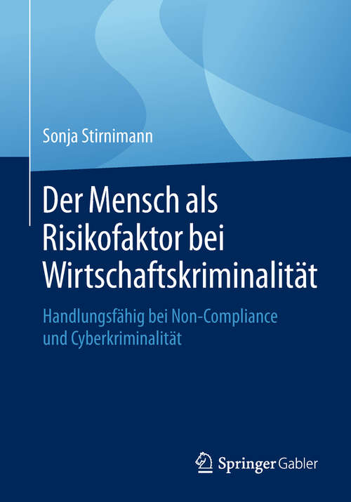 Book cover of Der Mensch als Risikofaktor bei Wirtschaftskriminalität