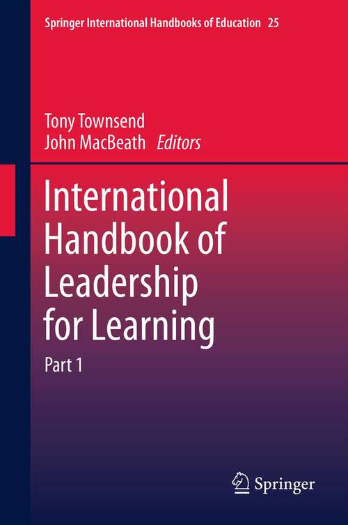 Book cover of International Handbook of Leadership for Learning