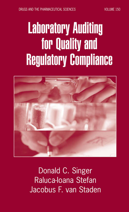 Book cover of Laboratory Auditing for Quality and Regulatory Compliance (1)