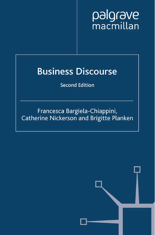 Book cover of Business Discourse: Genres, Media And Discourses (Research and Practice in Applied Linguistics #29)