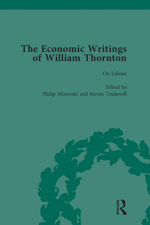 Book cover of The Economic Writings of William Thornton Vol 4