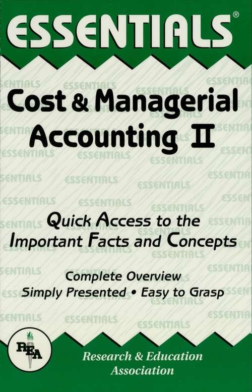 Book cover of Cost & Managerial Accounting II Essentials