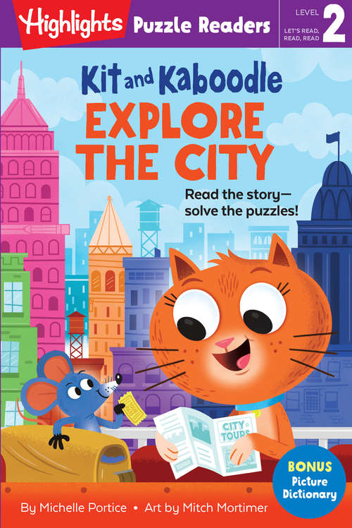 Book cover of Kit and Kaboodle Explore the City (Highlights Puzzle Readers)