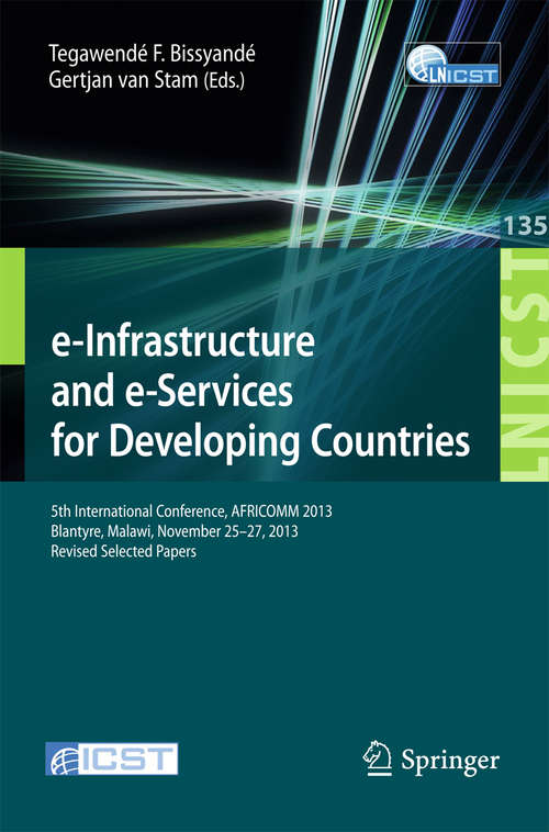 Book cover of e-Infrastructure and e-Services for Developing Countries