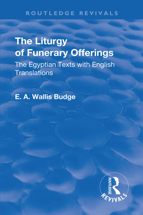 Book cover of Revival: The Egyptian Texts with English Translations (Routledge Revivals)