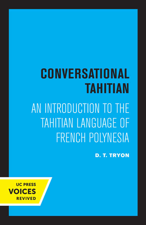 Book cover of Conversational Tahitian: An Introduction to the Tahitian Language of French Polynesia