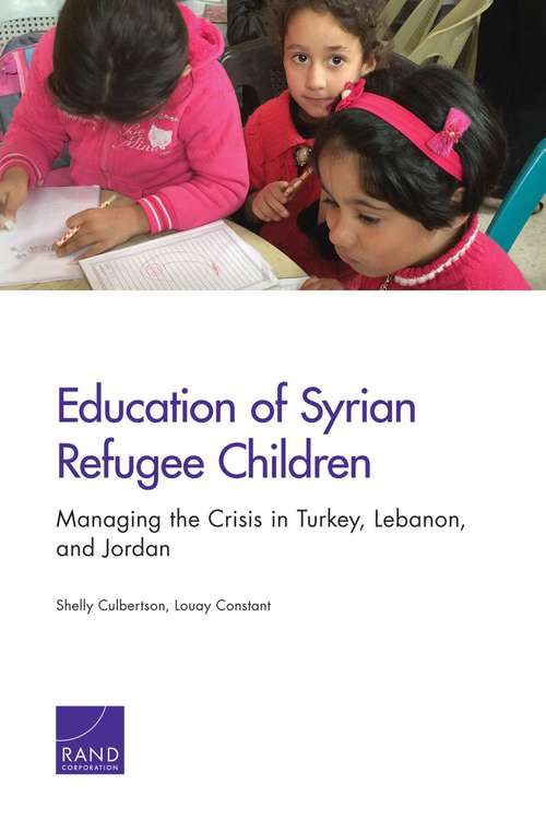 Book cover of Education of Syrian Refugee Children