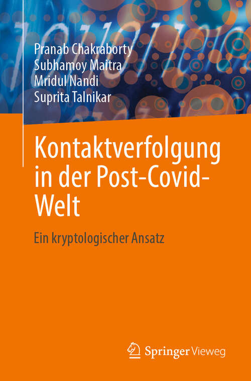 Book cover of Kontaktverfolgung in der Post-Covid-Welt: Ein kryptologischer Ansatz (2024)