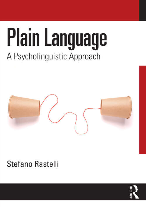 Book cover of Plain Language: A Psycholinguistic Approach