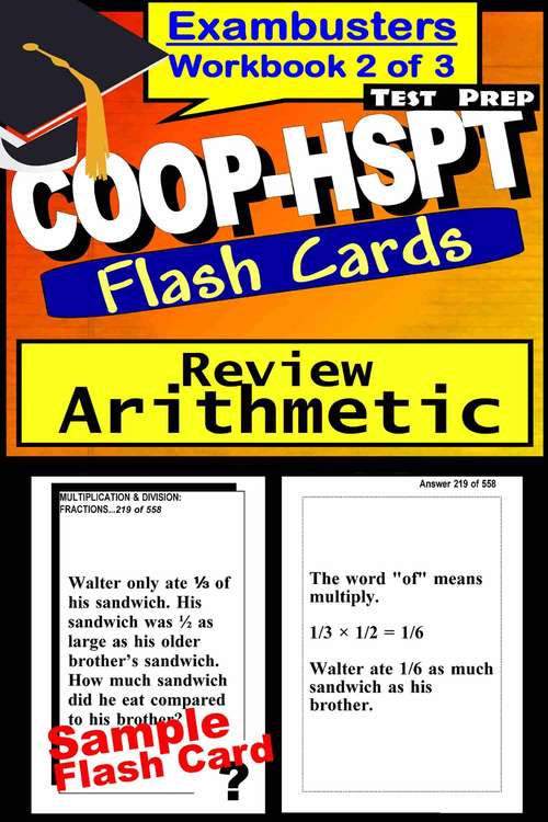 Book cover of COOP-HSPT Test Prep Flash Cards: Review Arithmetic (Exambusters COOP-HSPT Workbook: 2 OF 3)