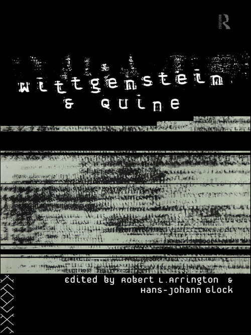 Book cover of Wittgenstein and Quine