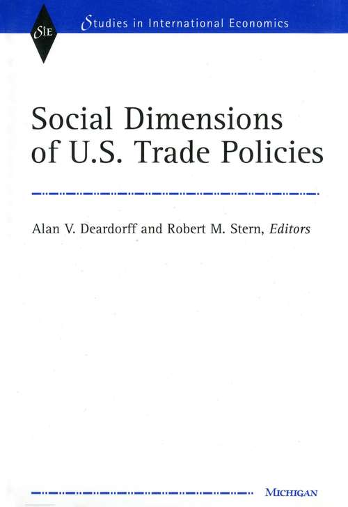 Book cover of Social Dimensions of U.S. Trade Policies