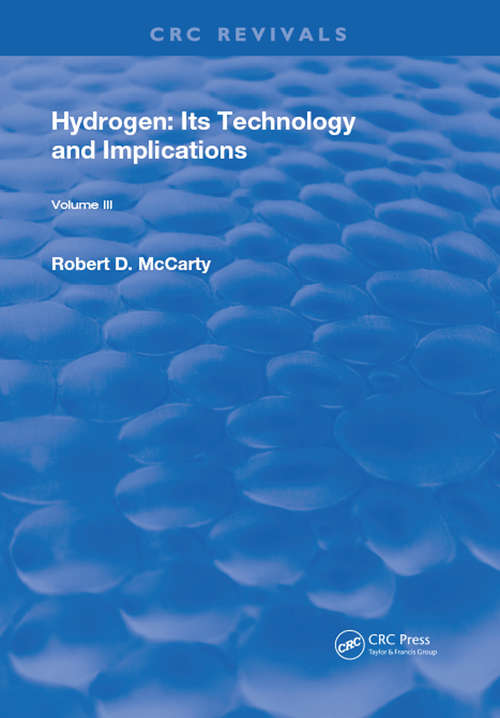 Book cover of Hydrogen: Hydrogen Properties - Volume III