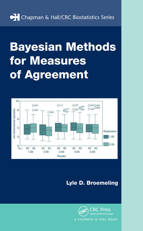 Book cover of Bayesian Methods for Measures of Agreement (Chapman & Hall/CRC Biostatistics Series)