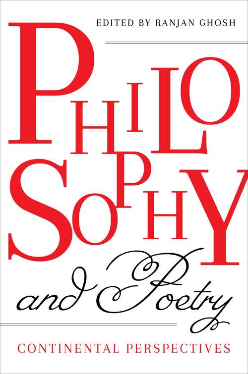 Book cover of Philosophy and Poetry: Continental Perspectives