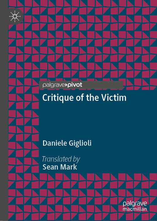 Book cover of Critique of the Victim