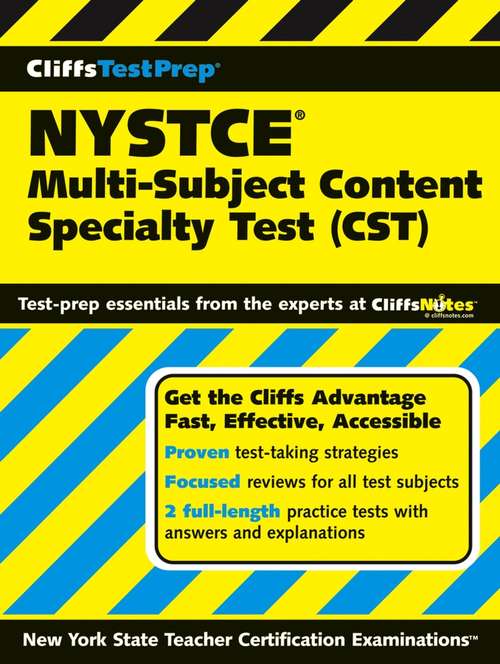 Book cover of CliffsTestPrep® NYSTCE®: Multi-Subject Content Specialty Test (CST)