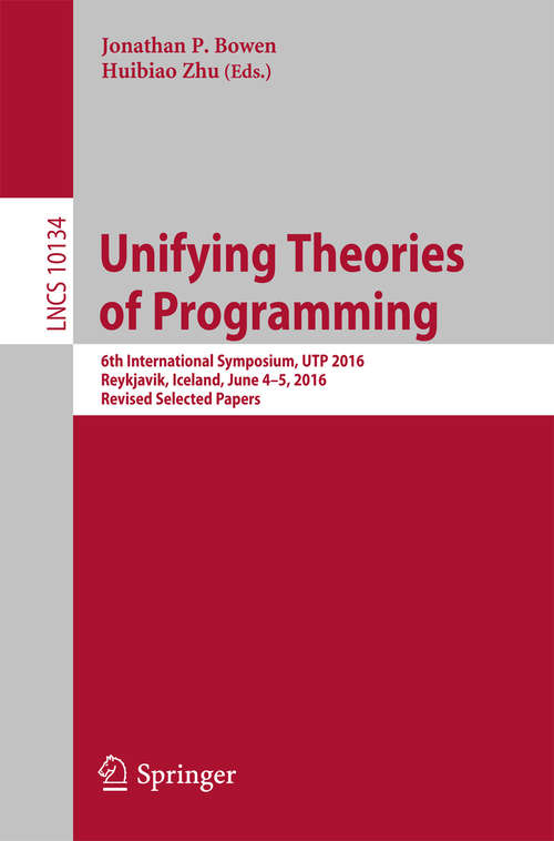 Book cover of Unifying Theories of Programming