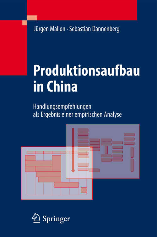Book cover of Produktionsaufbau in China