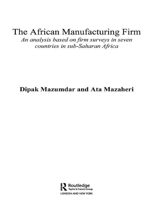 Book cover of The African Manufacturing Firm: An Analysis Based on Firm Studies in Sub-Saharan Africa (Routledge Studies in Development Economics)