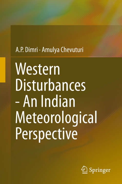 Book cover of Western Disturbances - An Indian Meteorological Perspective