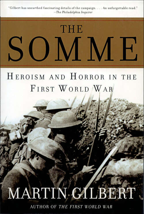 Book cover of The Somme: Herosim and Horror in the First World War