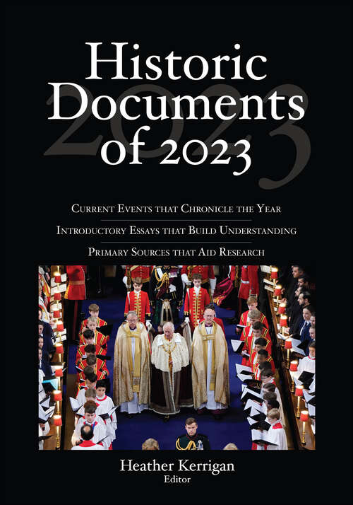 Book cover of Historic Documents of 2023