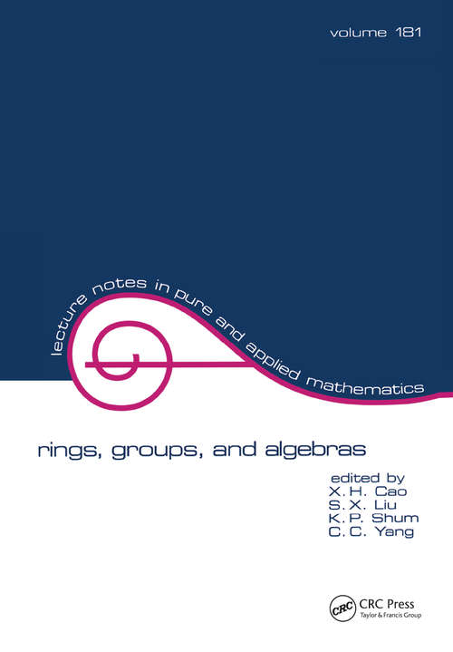 Book cover of Rings, Groups, and Algebras