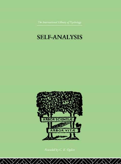 Book cover of Self-Analysis