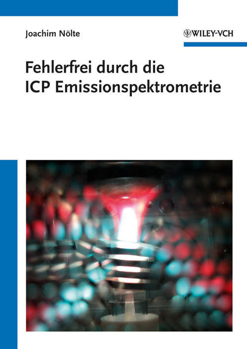 Book cover of Fehlerfrei durch die ICP Emissionsspektrometrie