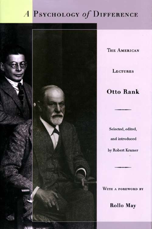 Book cover of A Psychology of Difference: The American Lectures