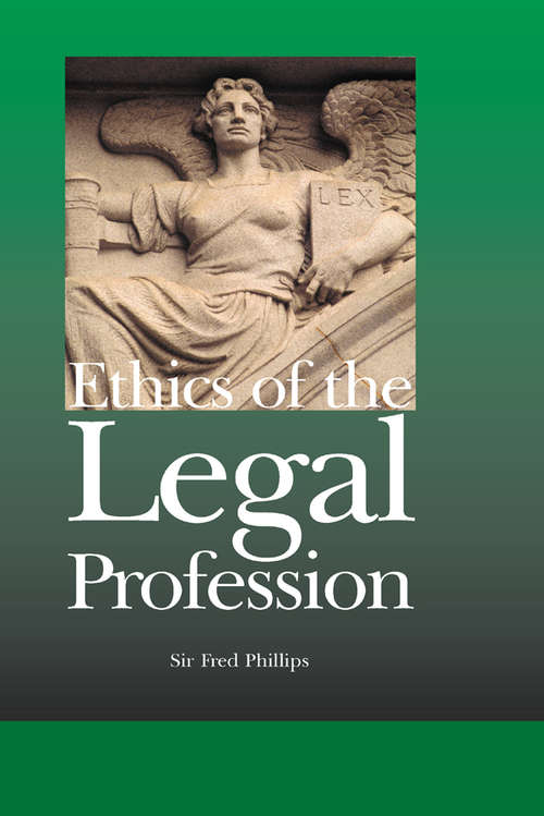 Book cover of Ethics of the Legal Profession