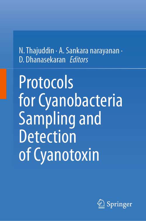 Book cover of Protocols for Cyanobacteria Sampling and Detection of Cyanotoxin (1st ed. 2023)