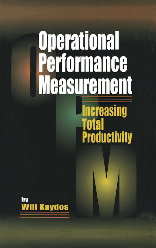 Book cover of Operational Performance Measurement: Increasing Total Productivity