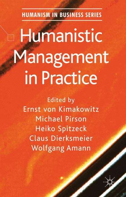 Book cover of Humanistic Management in Practice