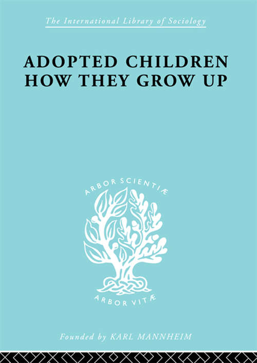 Book cover of Adopted Children       Ils 123 (International Library of Sociology)