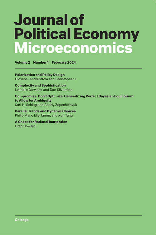 Book cover of Journal of Political Economy Microeconomics, volume 2 number 1 (February 2024)