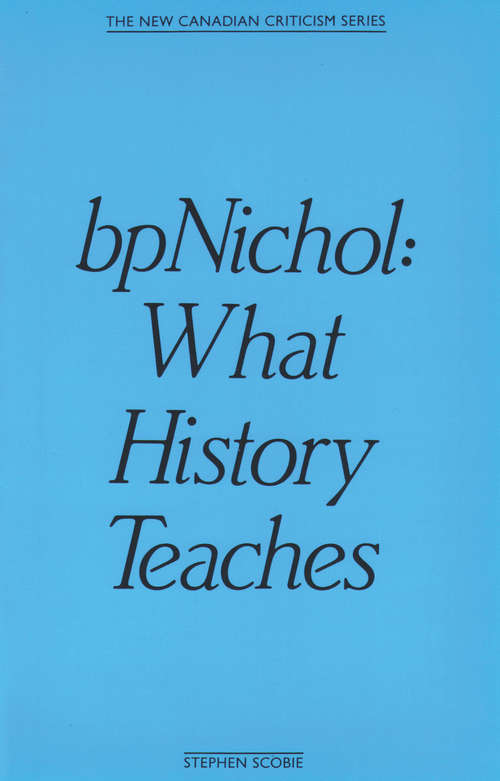 Book cover of bpNichol