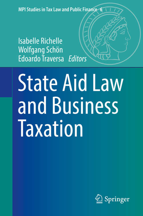 Book cover of State Aid Law and Business Taxation