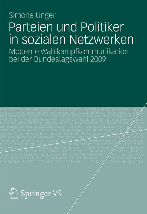Book cover of Parteien und Politiker in sozialen Netzwerken