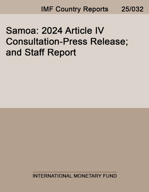 Book cover of Samoa: 2024 Article IV Consultation-Press Release; and Staff Report