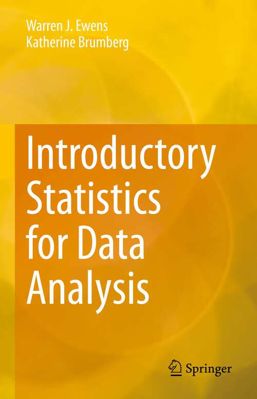 Book cover of Introductory Statistics for Data Analysis (1st ed. 2023)