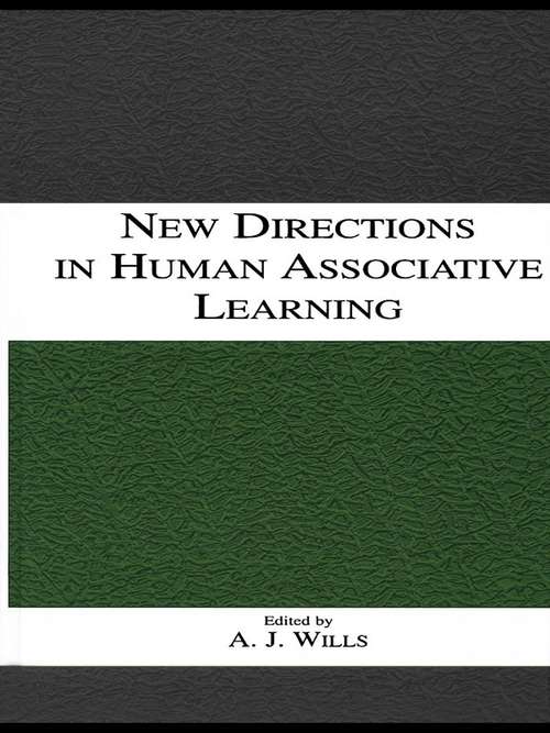 Book cover of New Directions in Human Associative Learning