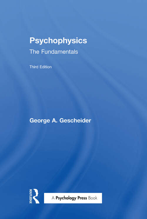 Book cover of Psychophysics: The Fundamentals (3)