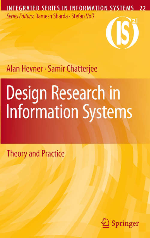 Book cover of Design Research in Information Systems