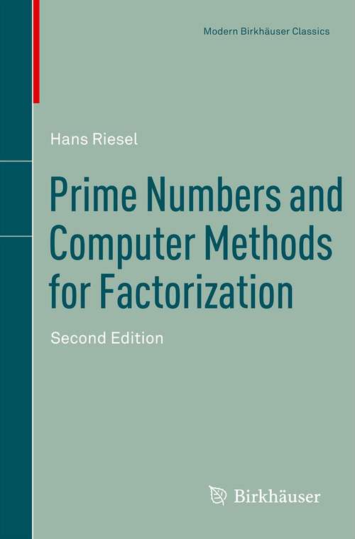 Book cover of Prime Numbers and Computer Methods for Factorization