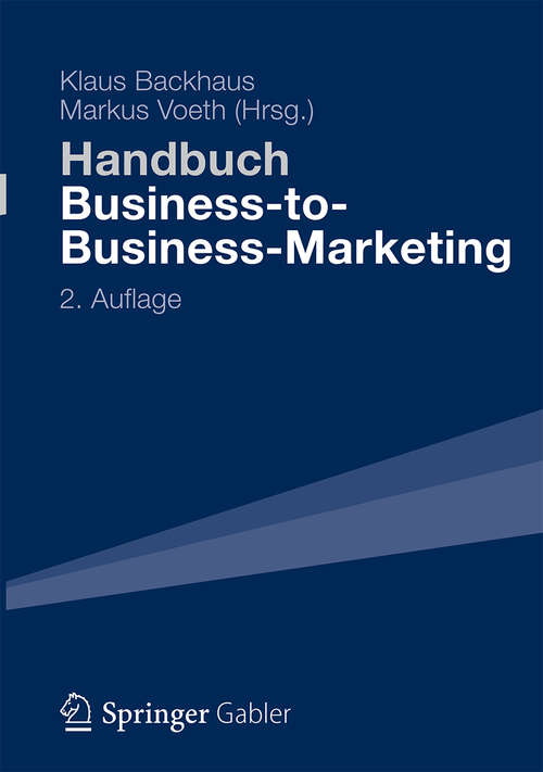 Book cover of Handbuch Business-to-Business-Marketing