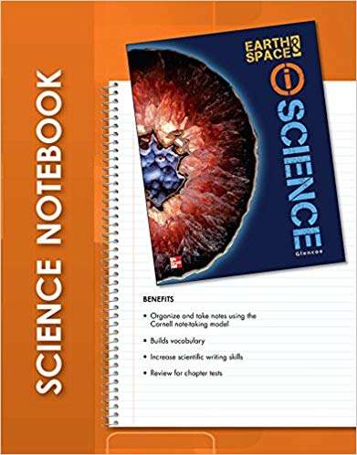 Book cover of Glencoe iScience: Earth and Space Science Notebook, Grade 6 (Earth Science)