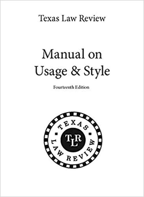 Book cover of Manual on Usage & Style (Fourteenth Edition)