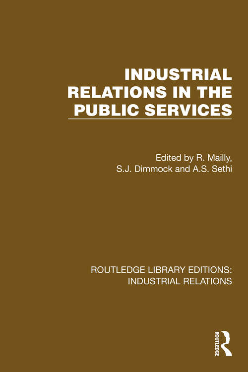 Book cover of Industrial Relations in the Public Services (Routledge Library Editions: Industrial Relations)